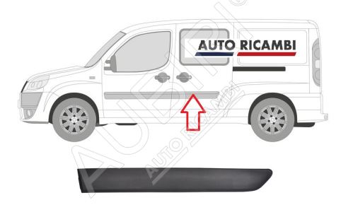 Protective trim Fiat Doblo 2005-2010 left, rear door