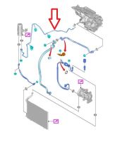 A/C pipe Ford Transit Courier 2014-2018 to heating
