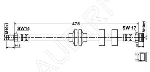 Brake hose Fiat Doblo front