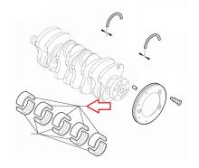 Main bearing, crankshaft bearing Fiat Ducato since 2011 2.0/2.2D blue, top, 1.835–1.839