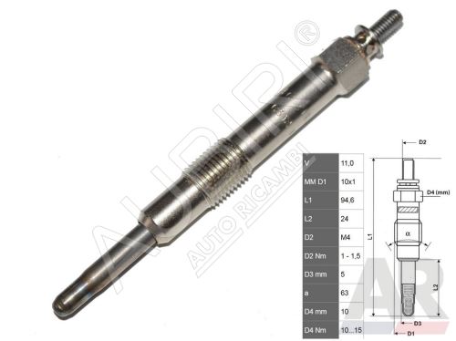 Glow plug Fiat Scudo/Ulysse 95 2.0 JTD