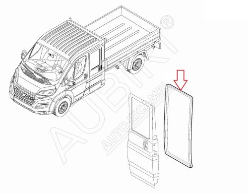 Right rear door seal Fiat Ducato, Jumper, Boxer since 2014 for double cab