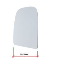 Rear View Mirror Glass Iveco Daily since 2006 left upper, not heated, 18,5 cm