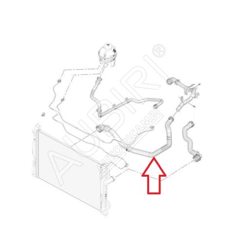 Water cooler hose Citroën Berlingo, Partner since 2018 1.6 VTi right