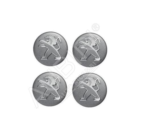 Wheel cover CitroPeugeot  in the middle for alloy wheels 60mm, set 4pcs, gray