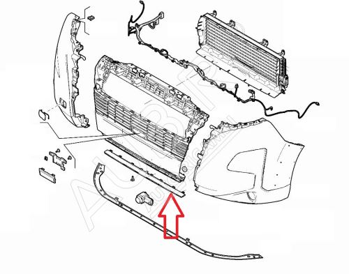 Front bumper cover strip Fiat Ducato since 2023