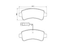 Brake pads Fiat Ducato since 2006 rear, 2- sensors, with accessories, 20Q, typ Brembo (1)