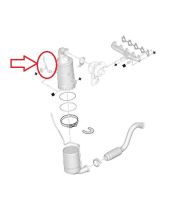 Differential pressure sensor tube DPF Citroën Berlingo, Partner 2008-2016 1.6 HDi upper