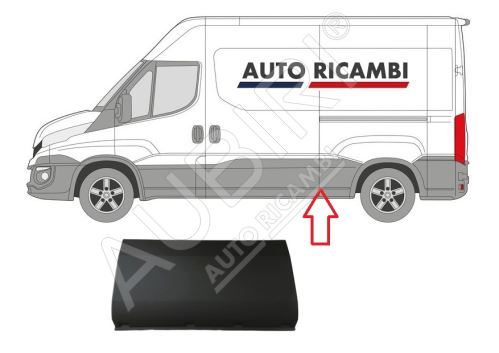 Protective trim Iveco Daily since 2014 left, in front of the rear wheel