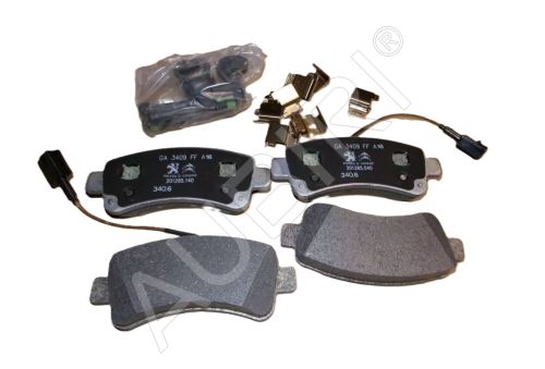 Brake pads Fiat Ducato since 2006 rear, 2- sensors, with accessories, 20Q, typ Brembo